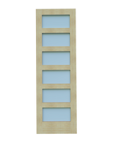 Frosted Poplar Shaker (6 Lite) Barn