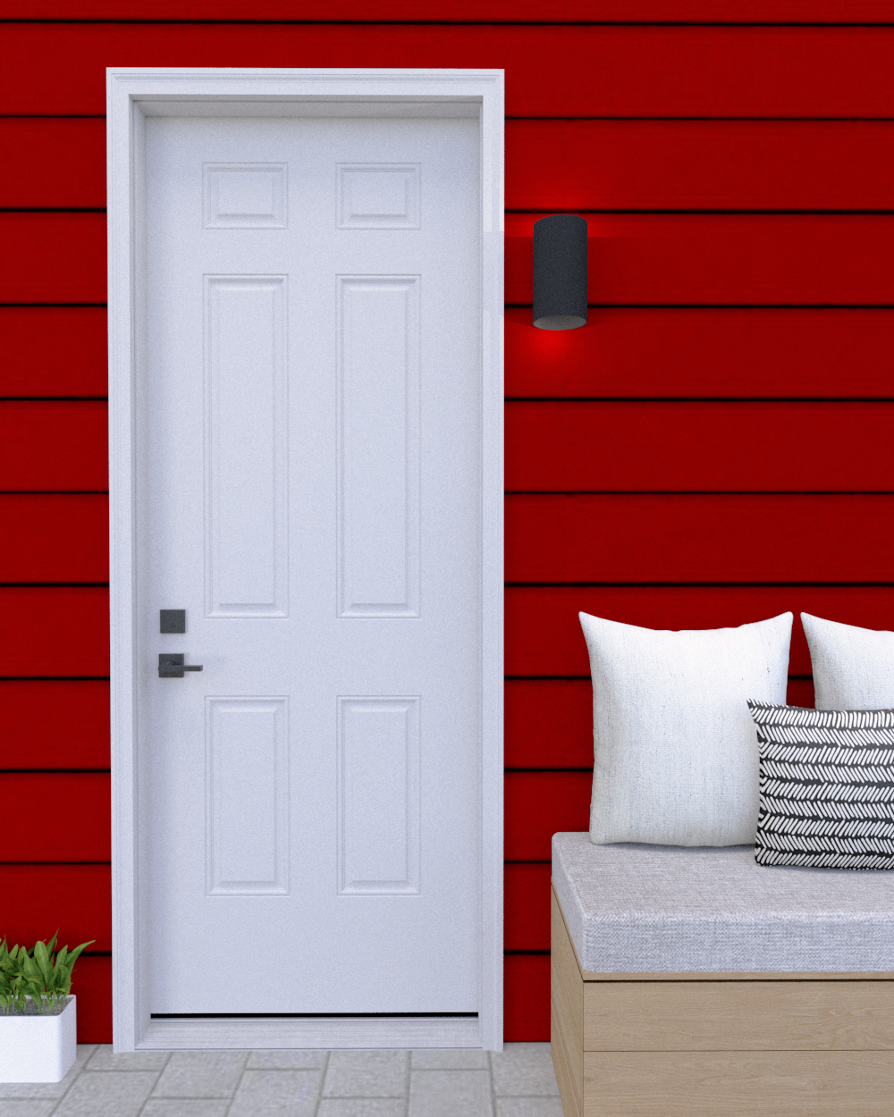 6 Panel Steel Door