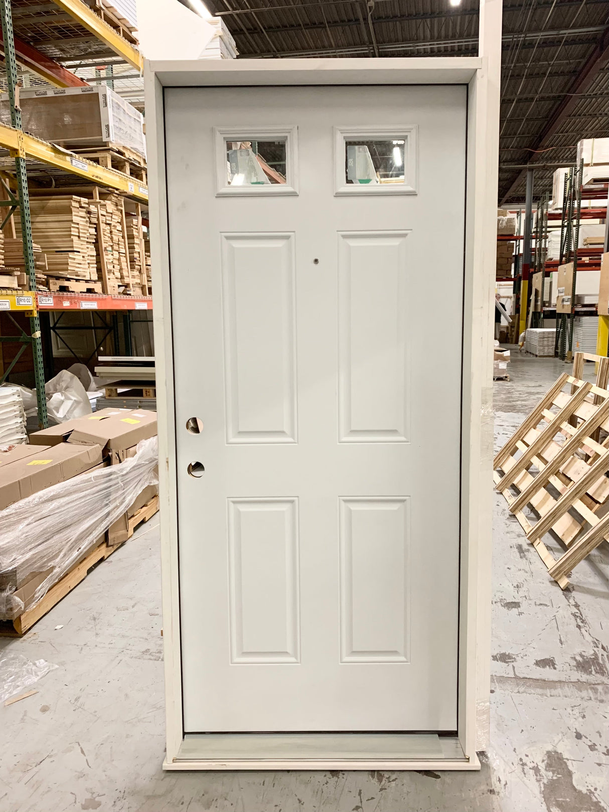 Double Square Lite Steel Door