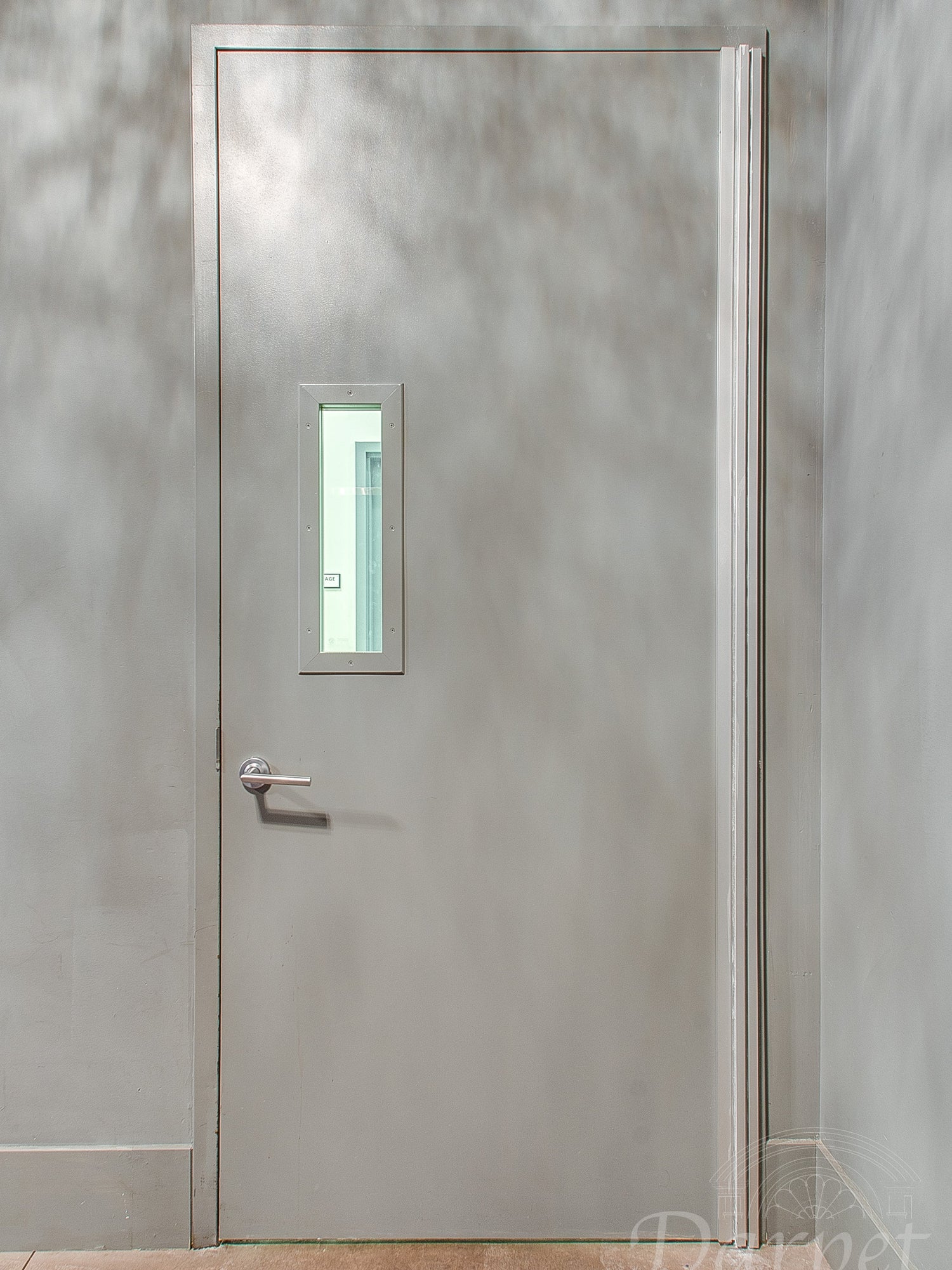 Hollow Metal Double Door with Narrow Vision Lite