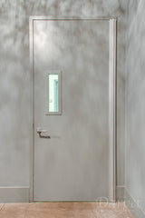 Hollow Metal Door with Narrow Vision Lite Slab