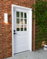 9 Lite Clear Glass Steel Door