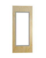 Commercial Birch Door with Hollow Metal Frame with Full Lite Slab