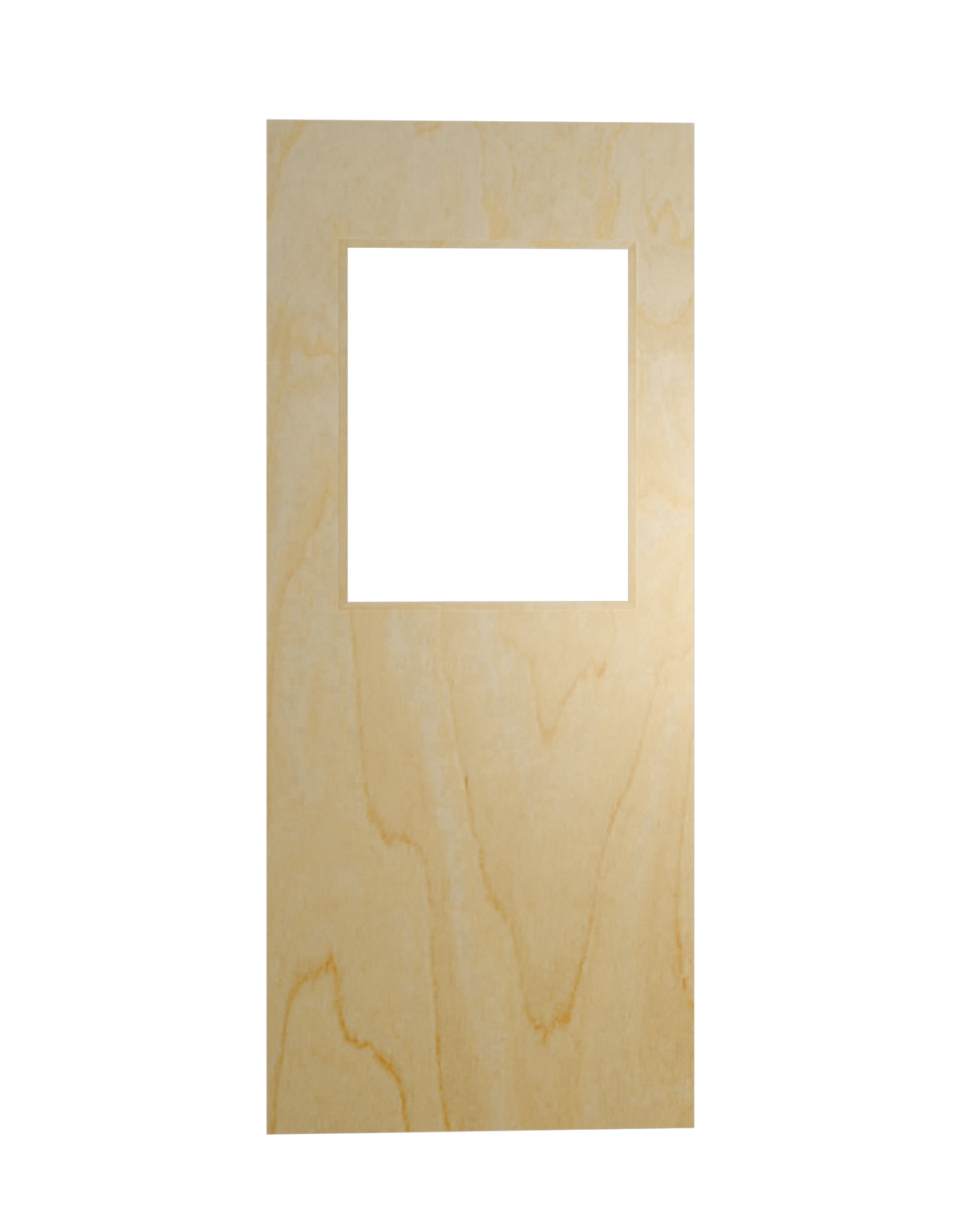 Commercial Birch Door with Hollow Metal Frame with Half Lite Slab