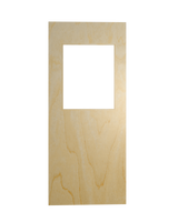 Commercial Birch Door with Hollow Metal Frame with Half Lite Slab