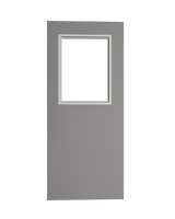 Hollow Metal Door with Half Lite Slab