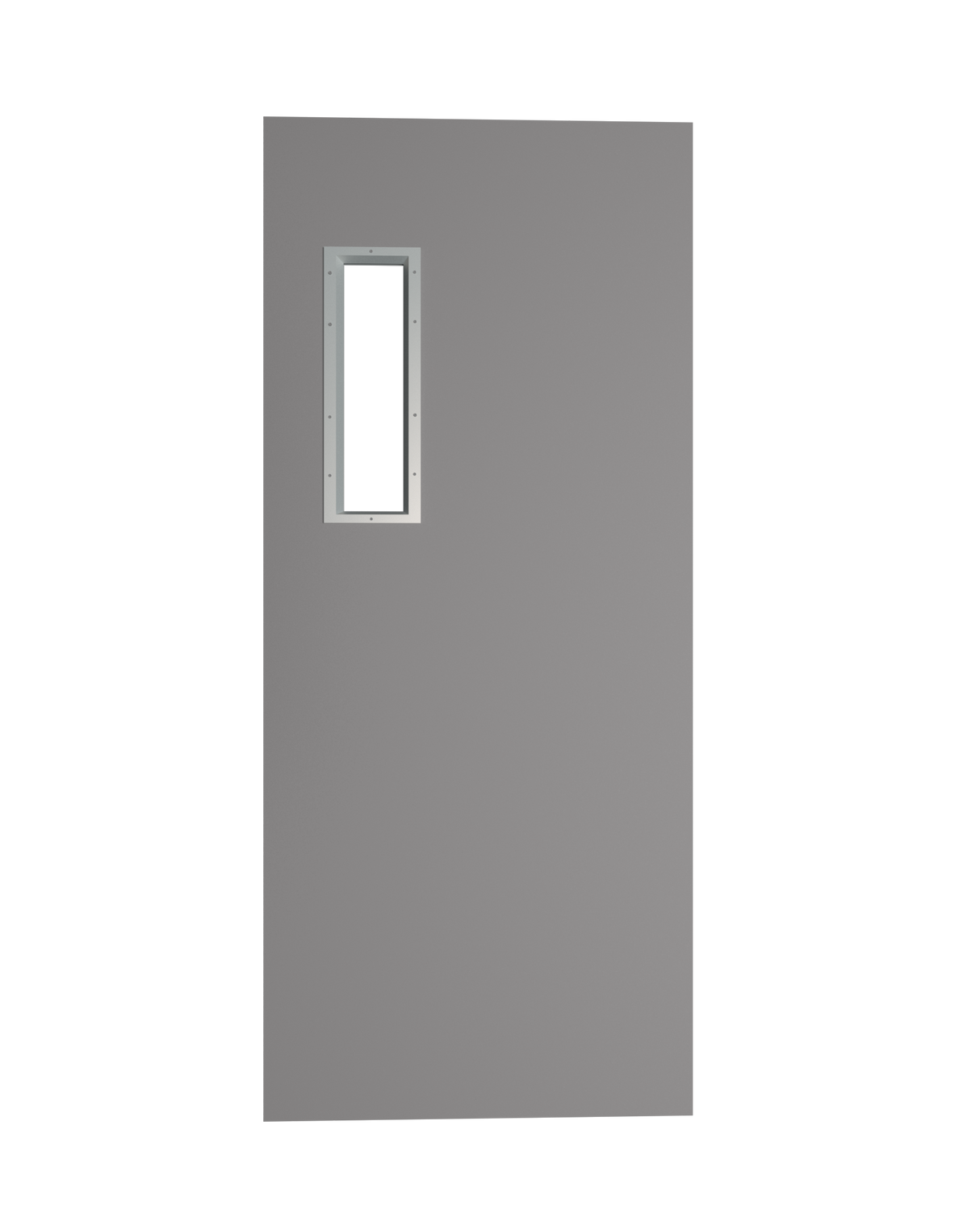Hollow Metal Door with Narrow Vision Lite Slab