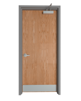Commercial Flush Oak Door with Hollow Metal Frame