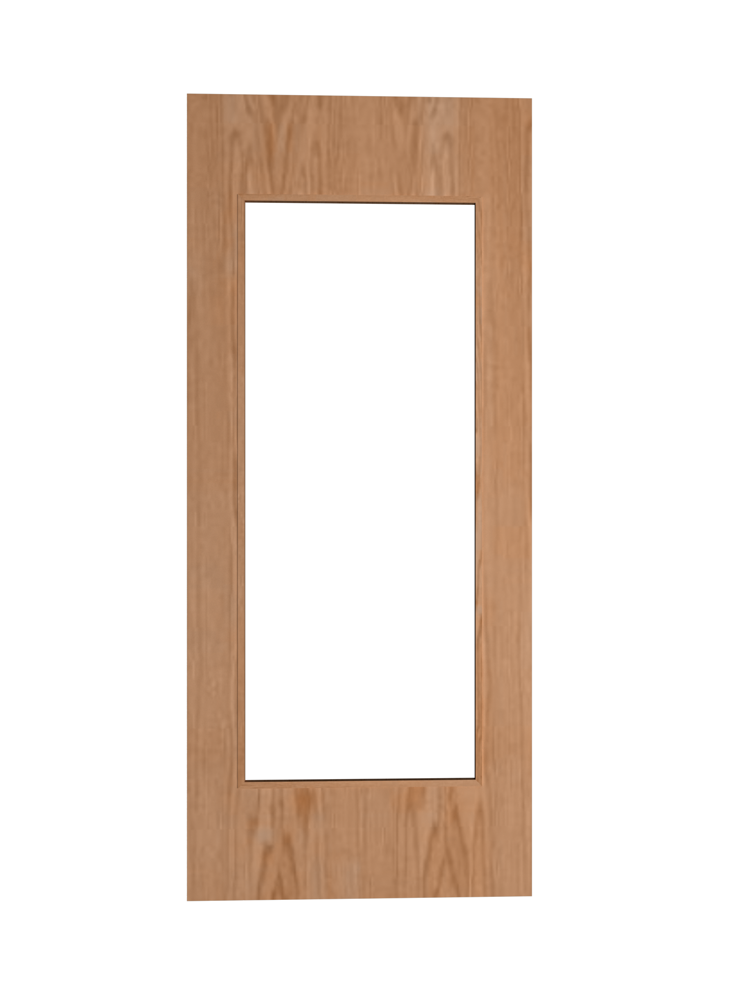 Commercial Oak Door with Hollow Metal Frame with Full Lite Slab