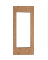 Commercial Oak Door with Hollow Metal Frame with Full Lite Slab