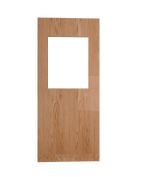 Commercial Oak Door with Hollow Metal Frame with Half Lite Slab
