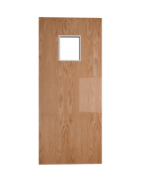 Commercial Oak Door with Hollow Metal Frame with Vision Vision Lite Slab