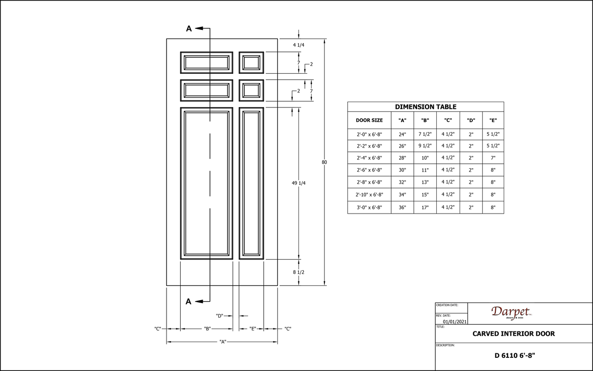 D6110 Prehung