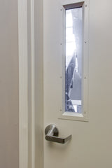 Hollow Metal Door with Narrow Vision Lite Slab