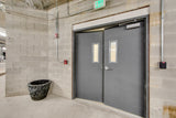 Hollow Metal Double Door with Narrow Vision Lite