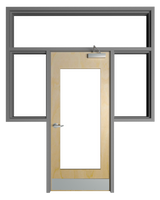 Transom with Double Partial Side Lite Frame - Model#TF2PSL