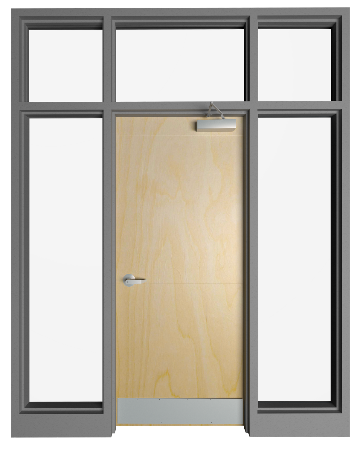 Transom with Double Side Lite Frame - Model#TF2SL