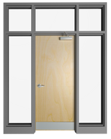 Transom with Double Side Lite Frame - Model#TF2SL