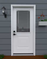 2 Panel Square Steel Door with Blinds