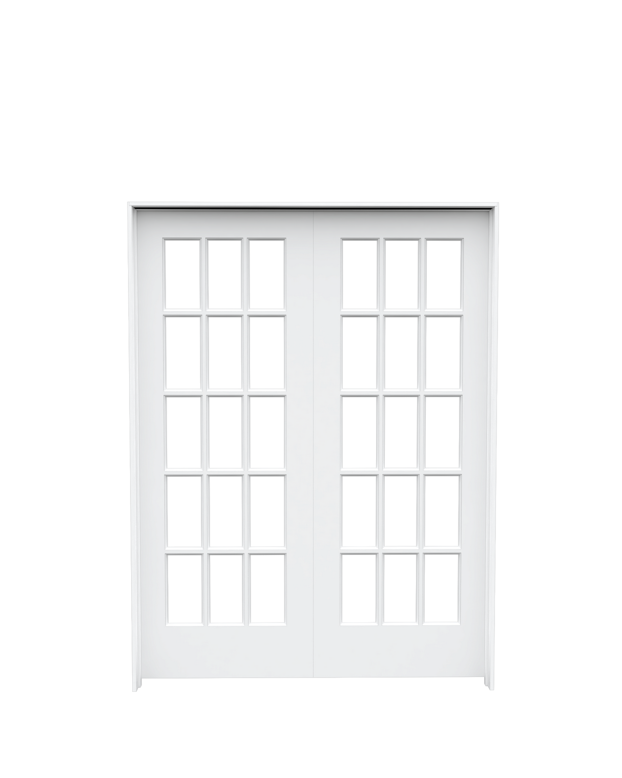 Clear Glass French (15 Lite) Double