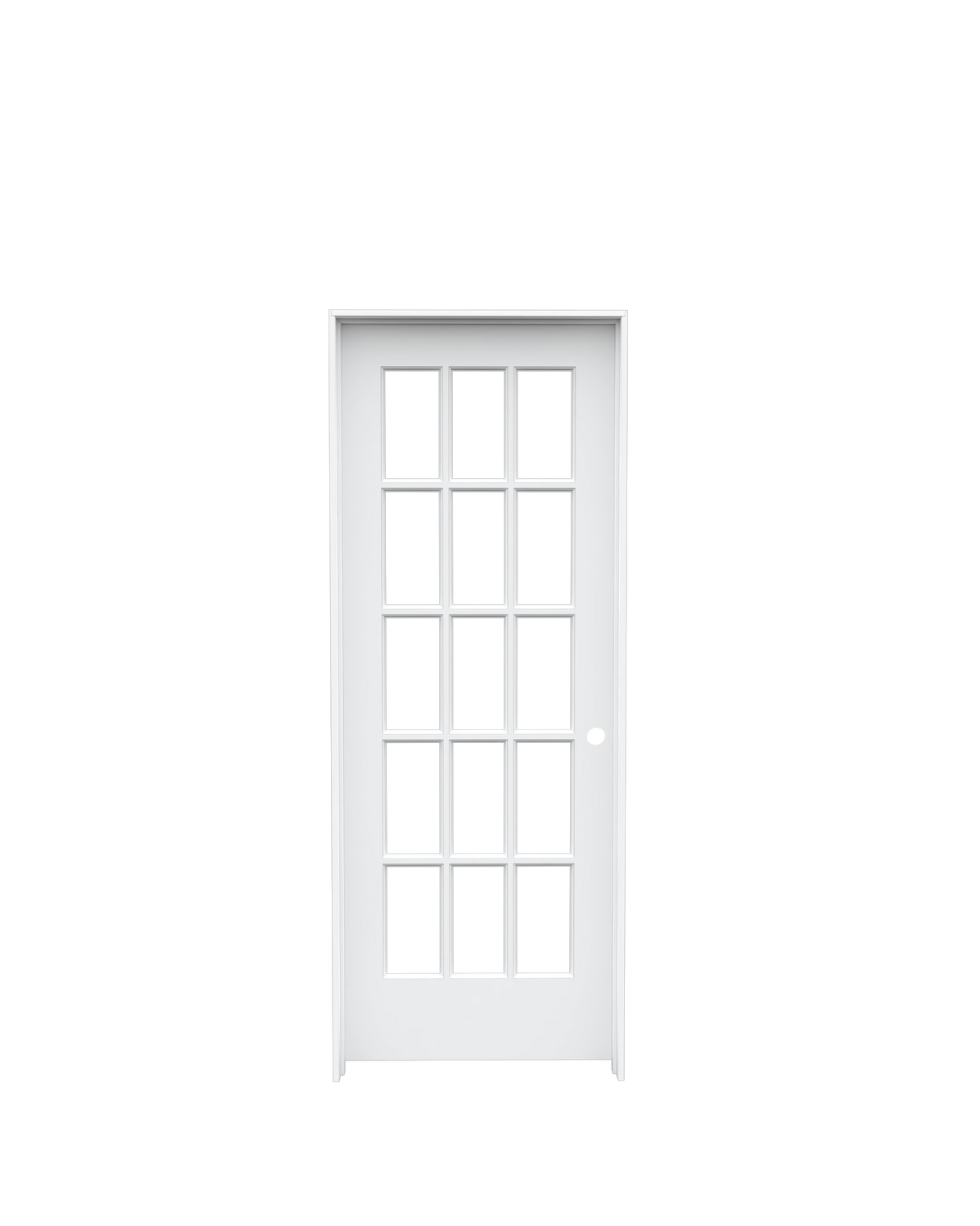 Clear Glass French (15 Lite) Prehung