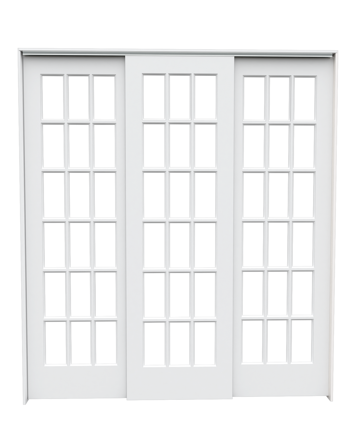 Clear Glass Poplar (18 Lite) Triple Bypass