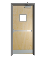 Commercial Birch Door with Hollow Metal Frame with Vision Vision Lite