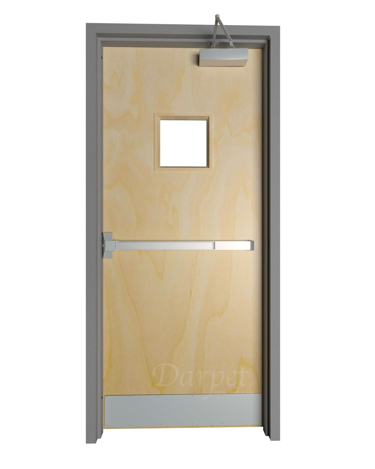 Commercial Birch Door with Hollow Metal Frame with Vision Vision Lite