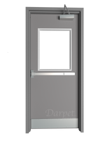 Hollow Metal Door with Half Lite