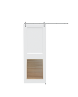 Flat Shaker (2 Panel) Barn with Louver Insert