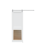 Flat Shaker (2 Panel) Barn with Louver Insert