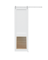 Flat Shaker (2 Panel) Barn with Louver Insert