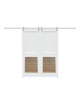 Flat Shaker (2 Panel) Barn with Louver Insert