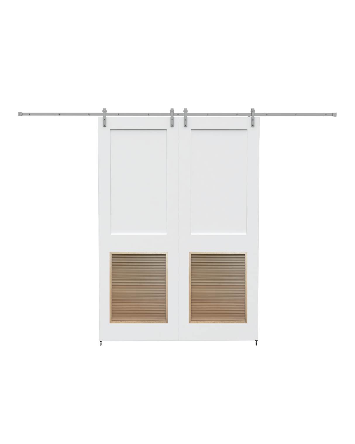 Flat Shaker (2 Panel) Barn with Louver Insert