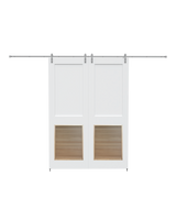 Flat Shaker (2 Panel) Barn with Louver Insert