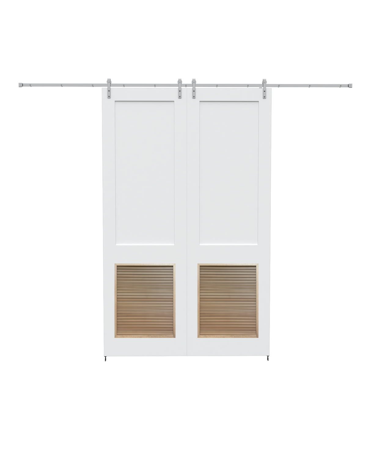 Flat Shaker (2 Panel) Barn with Louver Insert