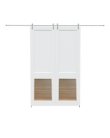 Flat Shaker (2 Panel) Barn with Louver Insert