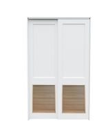 Flat Shaker (2 Panel) Bypass with Louver Insert