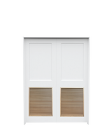 Flat Shaker (2 Panel) Double with Louver Insert