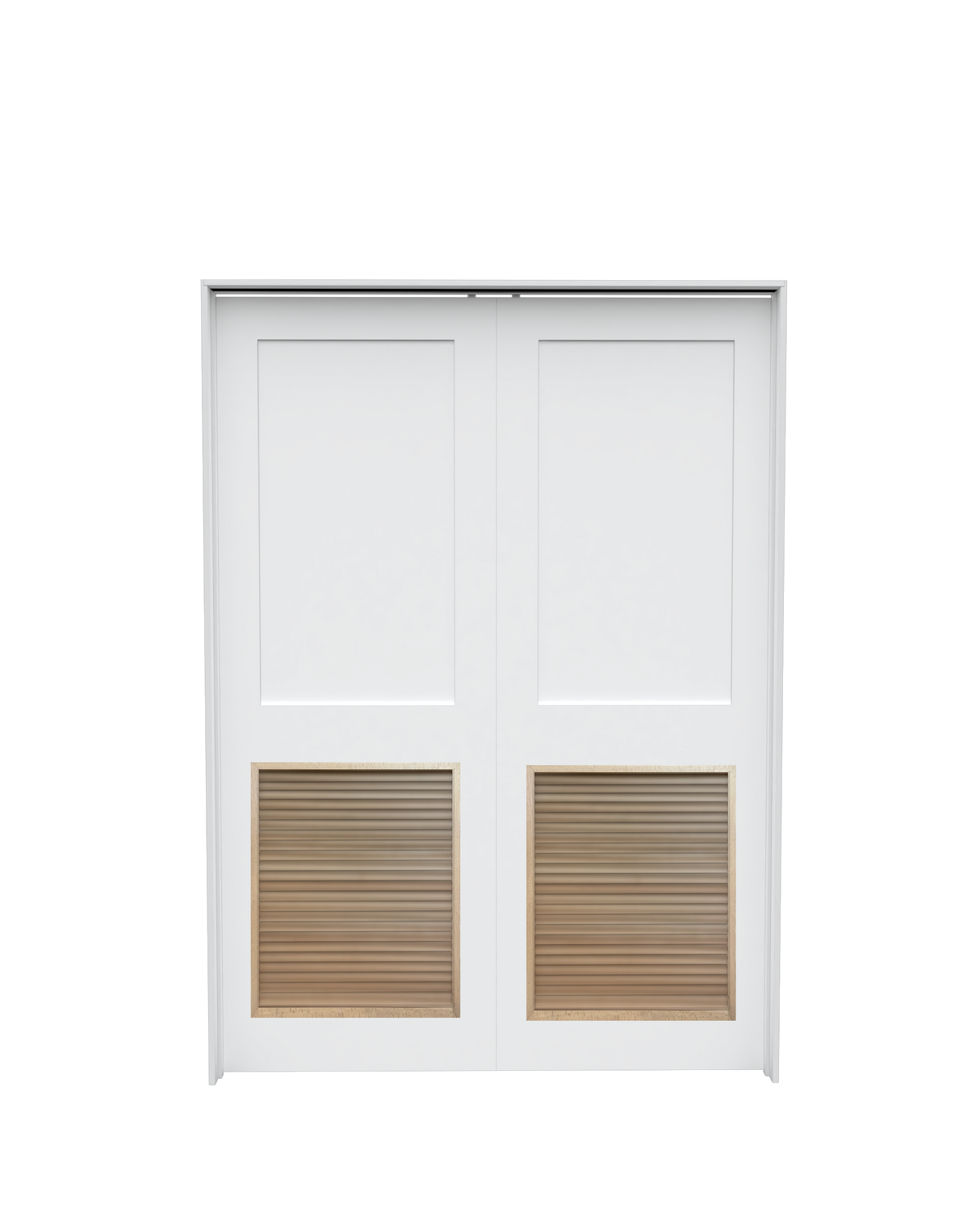 Flat Shaker (2 Panel) Double with Louver Insert