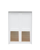 Flat Shaker (2 Panel) Double with Louver Insert