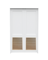 Flat Shaker (2 Panel) Double with Louver Insert