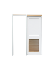 Flat Shaker (2 Panel) Pocket with Louver Insert