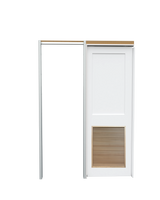Flat Shaker (2 Panel) Pocket with Louver Insert