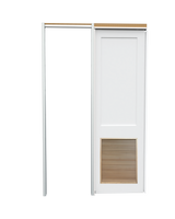 Flat Shaker (2 Panel) Pocket with Louver Insert