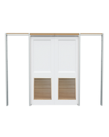 Flat Shaker (2 Panel) Pocket with Louver Insert
