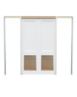 Flat Shaker (2 Panel) Pocket with Louver Insert