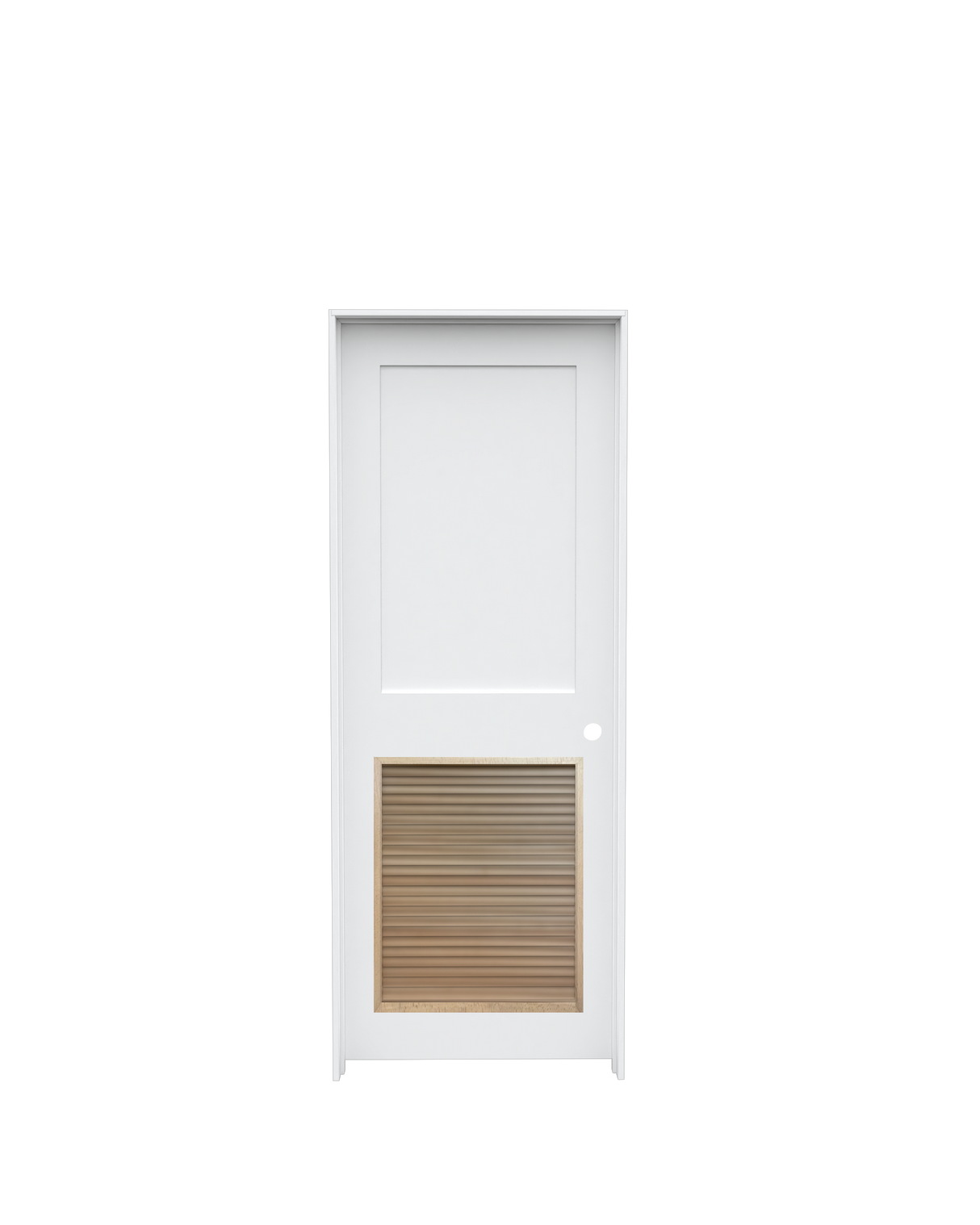 Flat Shaker (2 Panel) Prehung with Louver Insert