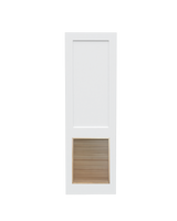 Flat Shaker (2 Panel) Slab with Louver Insert