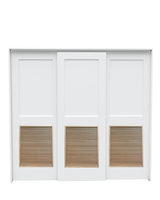 Flat Shaker (2 Panel) Triple Bypass with Louver Insert